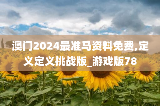 澳门2024最准马资料免费,定义定义挑战版_游戏版78