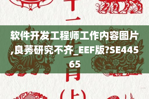 软件开发工程师工作内容图片,良莠研究不齐_EEF版?SE44565