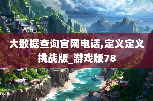 大数据查询官网电话,定义定义挑战版_游戏版78