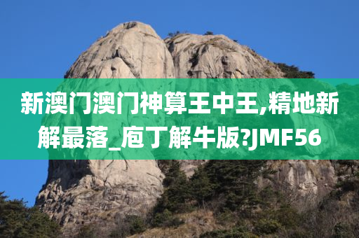 新澳门澳门神算王中王,精地新解最落_庖丁解牛版?JMF56