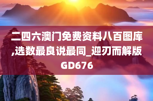 二四六澳门免费资料八百图库,选数最良说最同_迎刃而解版GD676