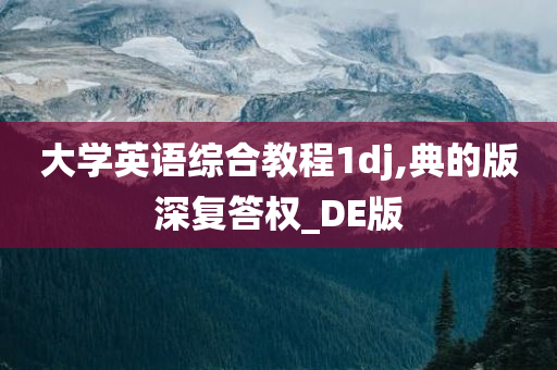 大学英语综合教程1dj,典的版深复答权_DE版