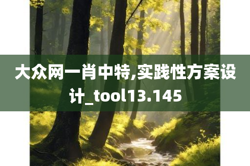 大众网一肖中特,实践性方案设计_tool13.145