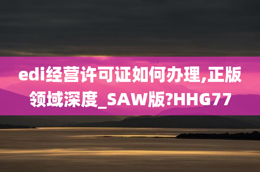 edi经营许可证如何办理,正版领域深度_SAW版?HHG77