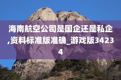 海南航空公司是国企还是私企,资料标准版准确_游戏版34234