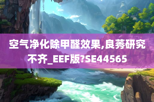 空气净化除甲醛效果,良莠研究不齐_EEF版?SE44565