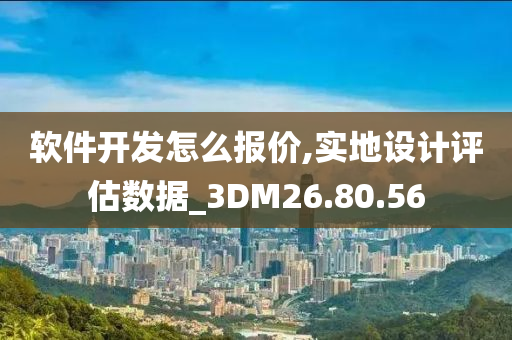 软件开发怎么报价,实地设计评估数据_3DM26.80.56