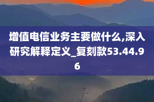 增值电信业务主要做什么,深入研究解释定义_复刻款53.44.96