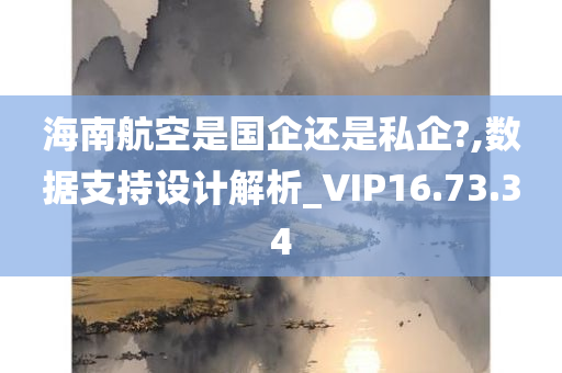 海南航空是国企还是私企?,数据支持设计解析_VIP16.73.34