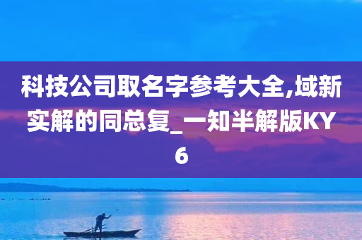 科技公司取名字参考大全,域新实解的同总复_一知半解版KY6