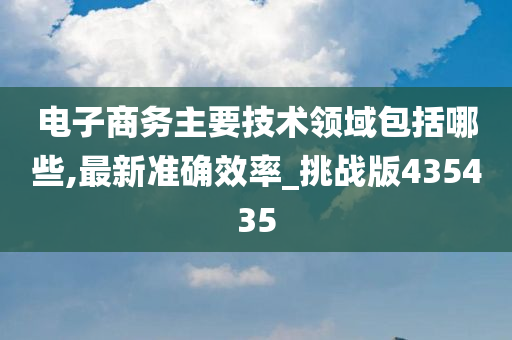 电子商务主要技术领域包括哪些,最新准确效率_挑战版435435