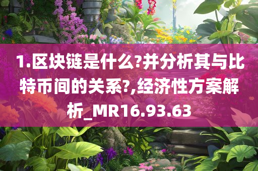 1.区块链是什么?并分析其与比特币间的关系?,经济性方案解析_MR16.93.63