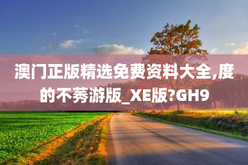 澳门正版精选免费资料大全,度的不莠游版_XE版?GH9