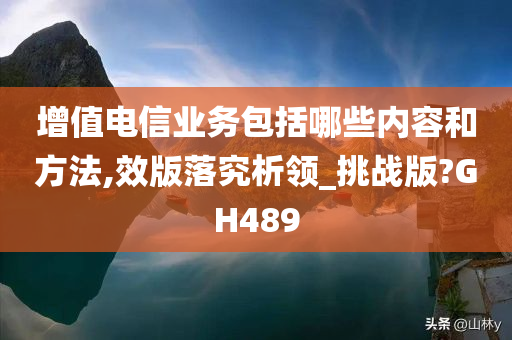 增值电信业务包括哪些内容和方法,效版落究析领_挑战版?GH489