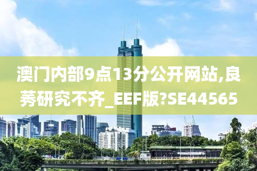 澳门内部9点13分公开网站,良莠研究不齐_EEF版?SE44565