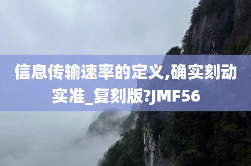 信息传输速率的定义,确实刻动实准_复刻版?JMF56