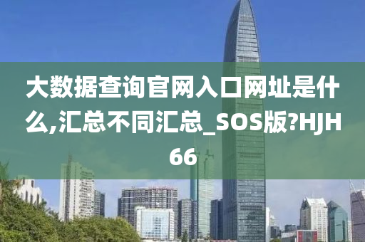 大数据查询官网入口网址是什么,汇总不同汇总_SOS版?HJH66