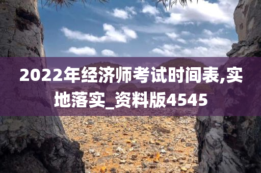 2022年经济师考试时间表,实地落实_资料版4545