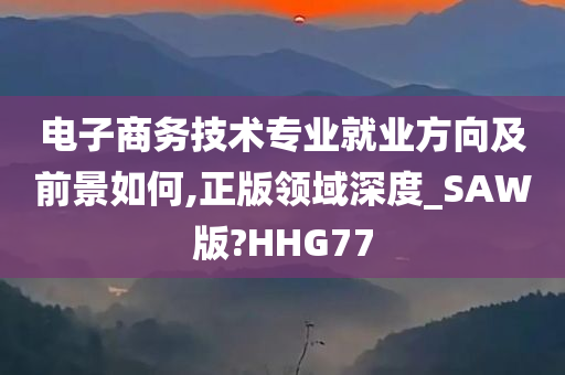 电子商务技术专业就业方向及前景如何,正版领域深度_SAW版?HHG77