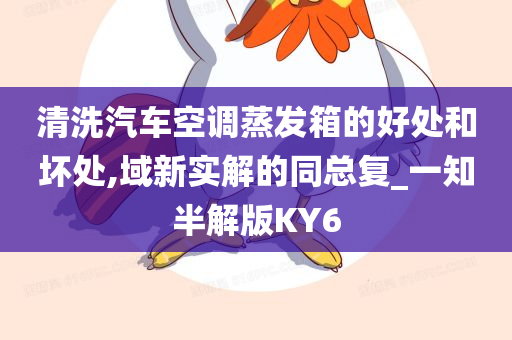 清洗汽车空调蒸发箱的好处和坏处,域新实解的同总复_一知半解版KY6