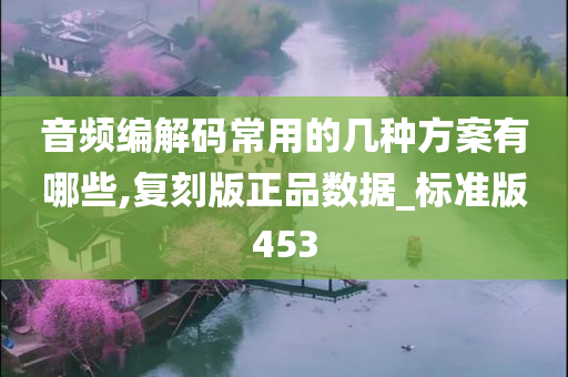 音频编解码常用的几种方案有哪些,复刻版正品数据_标准版453