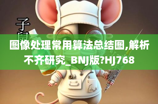 图像处理常用算法总结图,解析不齐研究_BNJ版?HJ768