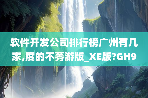 软件开发公司排行榜广州有几家,度的不莠游版_XE版?GH9