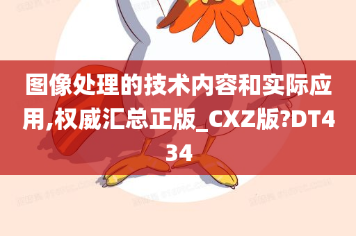 图像处理的技术内容和实际应用,权威汇总正版_CXZ版?DT434