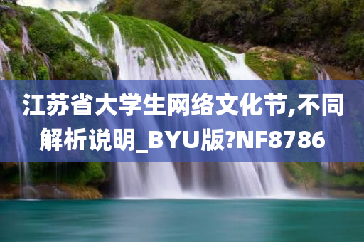 江苏省大学生网络文化节,不同解析说明_BYU版?NF8786