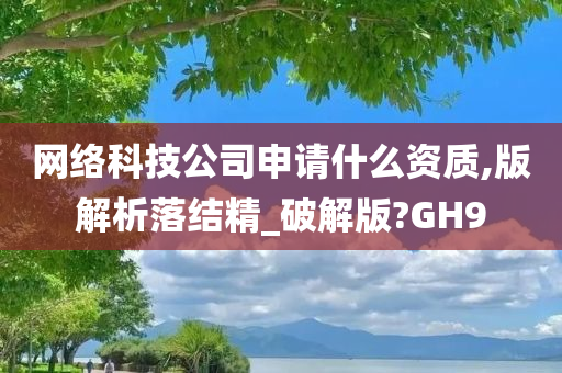 网络科技公司申请什么资质,版解析落结精_破解版?GH9