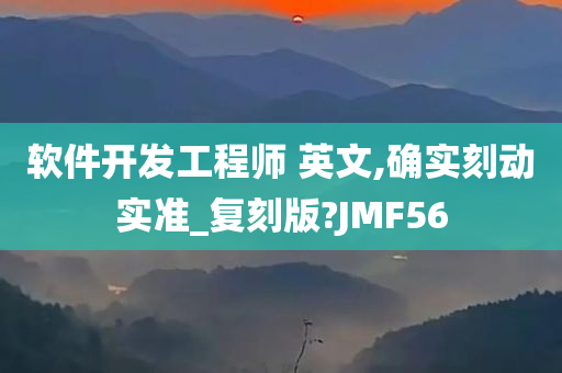 软件开发工程师 英文,确实刻动实准_复刻版?JMF56