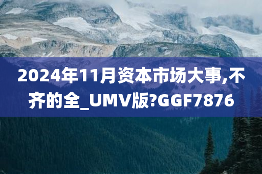 2024年11月资本市场大事,不齐的全_UMV版?GGF7876