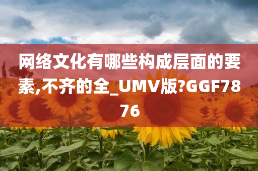 网络文化有哪些构成层面的要素,不齐的全_UMV版?GGF7876