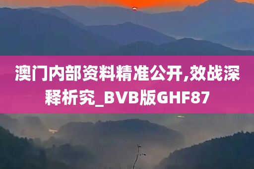 澳门内部资料精准公开,效战深释析究_BVB版GHF87