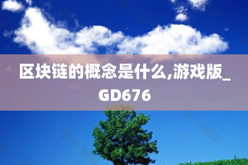 区块链的概念是什么,游戏版_GD676