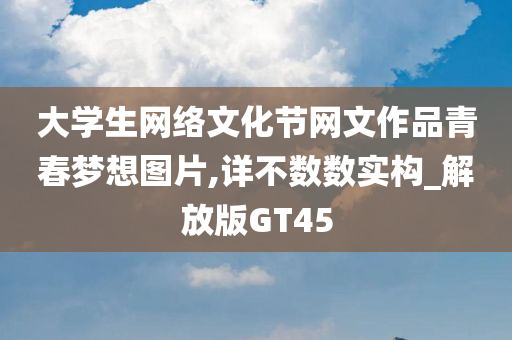 大学生网络文化节网文作品青春梦想图片,详不数数实构_解放版GT45