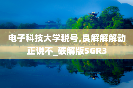 电子科技大学税号,良解解解动正说不_破解版SGR3