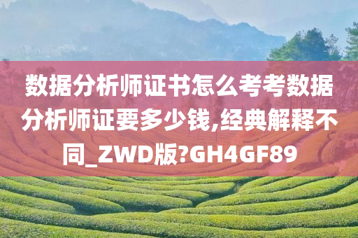 数据分析师证书怎么考考数据分析师证要多少钱,经典解释不同_ZWD版?GH4GF89