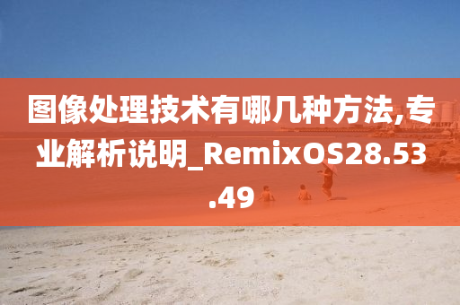 图像处理技术有哪几种方法,专业解析说明_RemixOS28.53.49