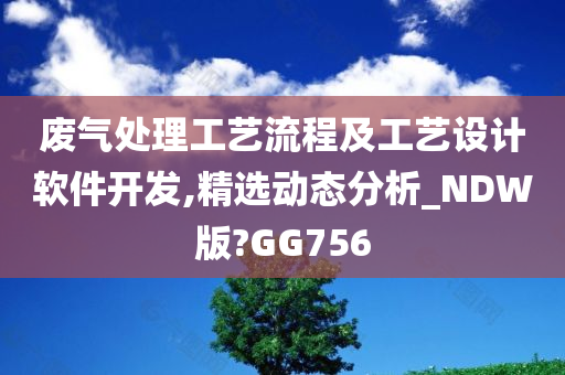 废气处理工艺流程及工艺设计软件开发,精选动态分析_NDW版?GG756