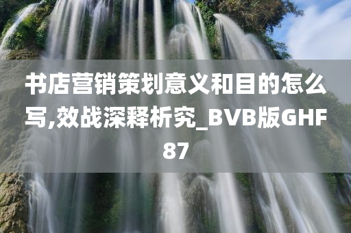 书店营销策划意义和目的怎么写,效战深释析究_BVB版GHF87