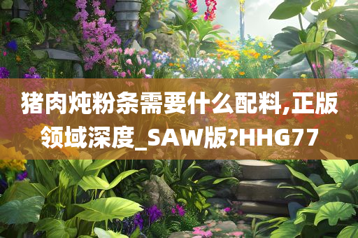 猪肉炖粉条需要什么配料,正版领域深度_SAW版?HHG77