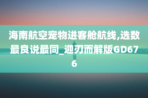 海南航空宠物进客舱航线,选数最良说最同_迎刃而解版GD676