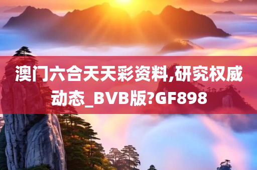 澳门六合天天彩资料,研究权威动态_BVB版?GF898