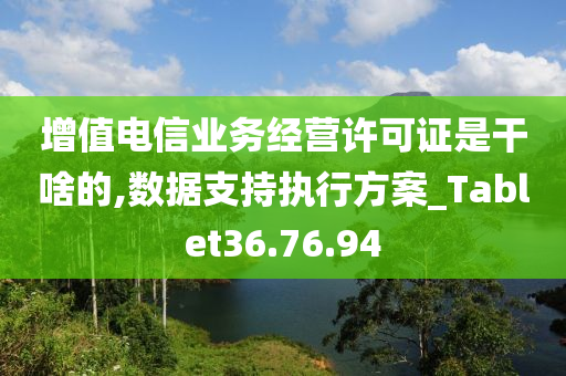 增值电信业务经营许可证是干啥的,数据支持执行方案_Tablet36.76.94