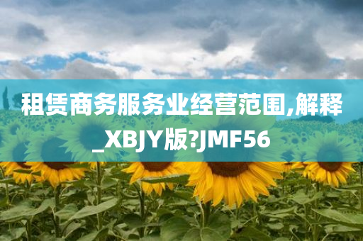 租赁商务服务业经营范围,解释_XBJY版?JMF56