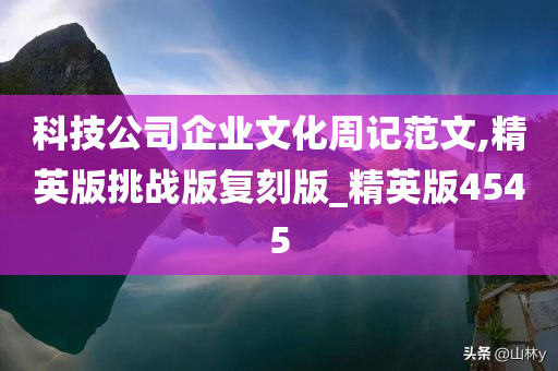 科技公司企业文化周记范文,精英版挑战版复刻版_精英版4545