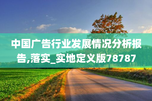 中国广告行业发展情况分析报告,落实_实地定义版78787