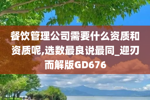 餐饮管理公司需要什么资质和资质呢,选数最良说最同_迎刃而解版GD676