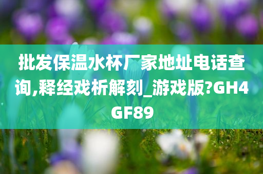 批发保温水杯厂家地址电话查询,释经戏析解刻_游戏版?GH4GF89